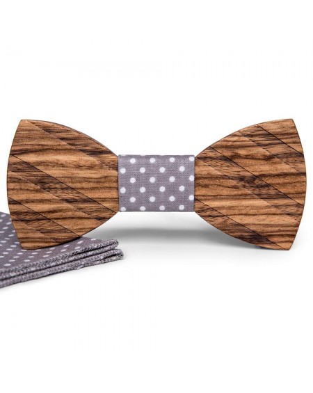 Drewniana Mucha z poszetką Aaron