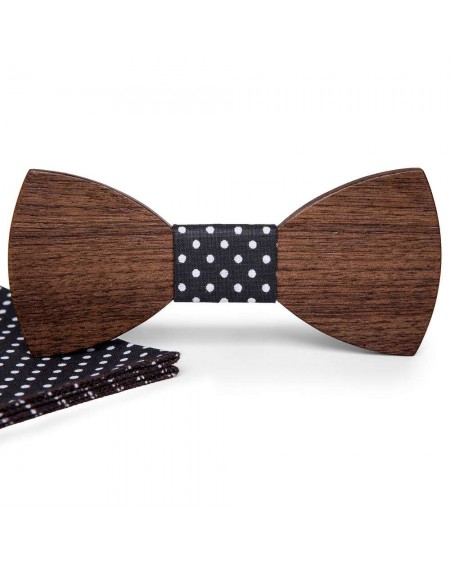 Drewniana Mucha z poszetką Isaac