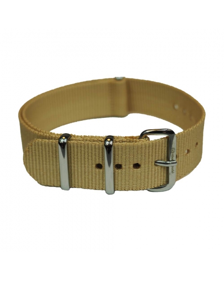 Beżowy pasek nylonowy | 18mm