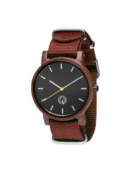 Drewniany Zegarek James Nylon Yellow