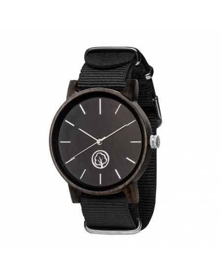 Drewniany Zegarek Philip Black Nylon