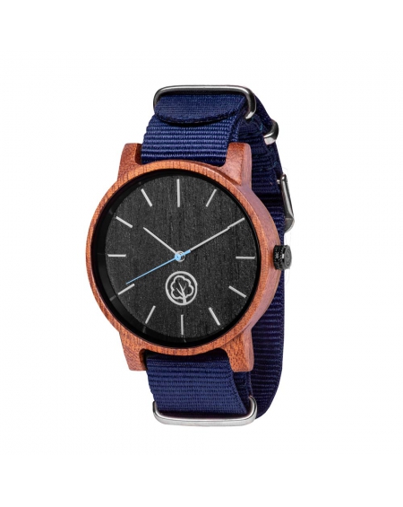 Drewniany Zegarek Blue John Nylon